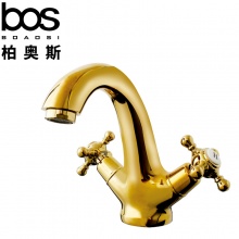 冷熱面盆龍頭（鍍金）