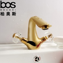 冷熱面盆龍頭（鍍金）