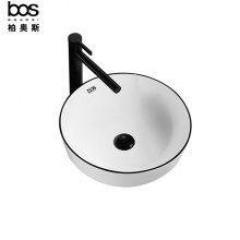 圓形黑邊藝術盆  420